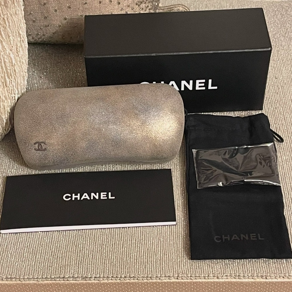 Authentic Chanel sunglasses box,hard case, soft case and cloth
